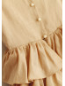 Tan Linen Knee Length Flower Girl Dress Tan Linen Knee Length Flower Girl Dress